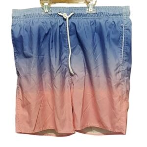 Arizona Jean Company Blue and Pink Ombre Swim Shorts